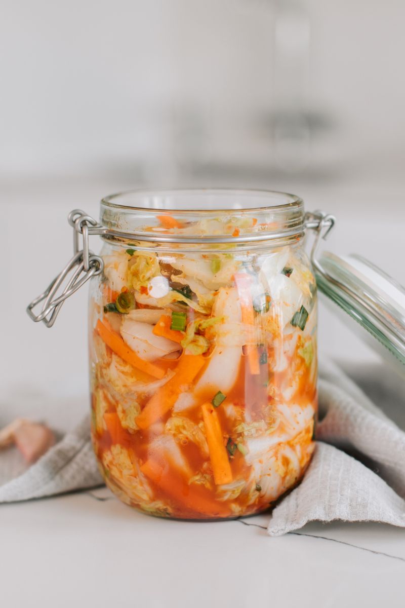 a jar of kimchi